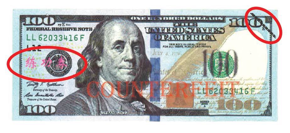 counterfeit bills